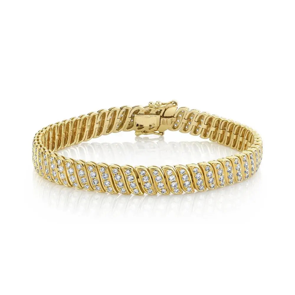 iced out bling cz snake chain bracelet 5A bling bling cubic zirconia high quality classic trendy women chain jewelry