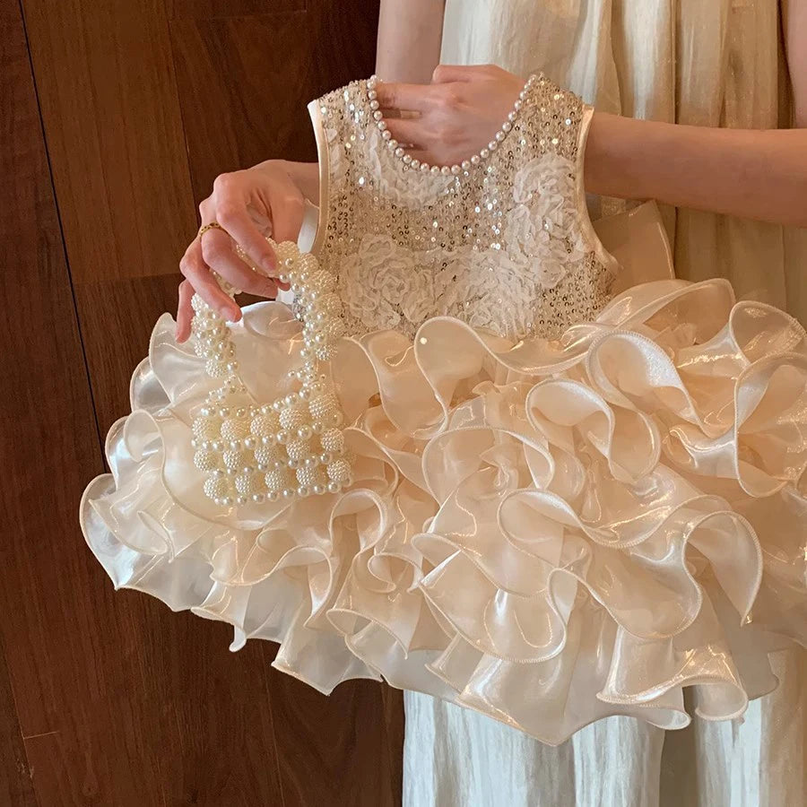 Baby Girls Dress Newborn Clothes Princess Dress Big Bow For Toddler 1st Year Birthday Wedding Christening Infant Party tutu Gown