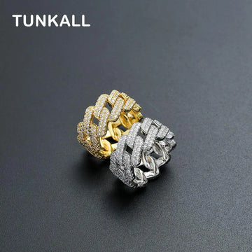 Brass Ring Micro Pave with AAA CZ Bling Bling Hip Hop Jewelry R027