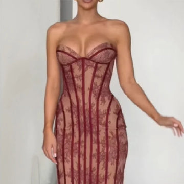 Fashion Striped Floral Print Dress Sexy Off Shoulder Backless Adjustable Waistband Slim Vestidos 2026 Woman Party Evening Gowns